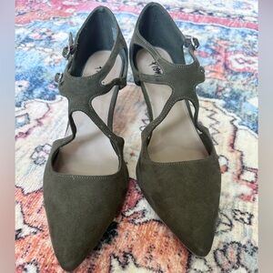 Elegant Olive Green Women's Shoes